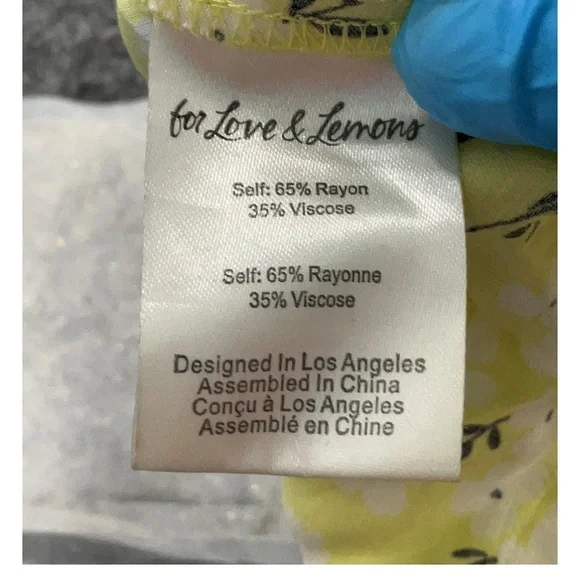 FOR LOVE & LEMONS Plus Yellow Floral Smocked Dress - Picture 4 of 4